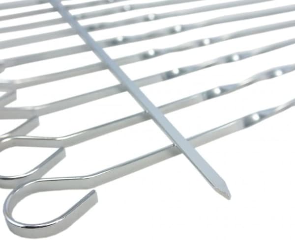 Metallspyd 10 stk 14\", flate spyd til grilling, BBQ grillspyd