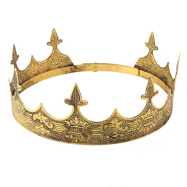 Halloween Cosplay Herr Metal Royal King Crown (Silver) 1 Stycken