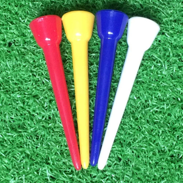 12 st golfplast slott tees 55 mm långa med nyckelring golf tee hållare och 3 bollmarkörer set