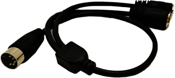 MIDI DIN 5-bens Splitter Y Adapterkabel, MIDI Keyboard (D5P M-2F, 0,5 meter)
