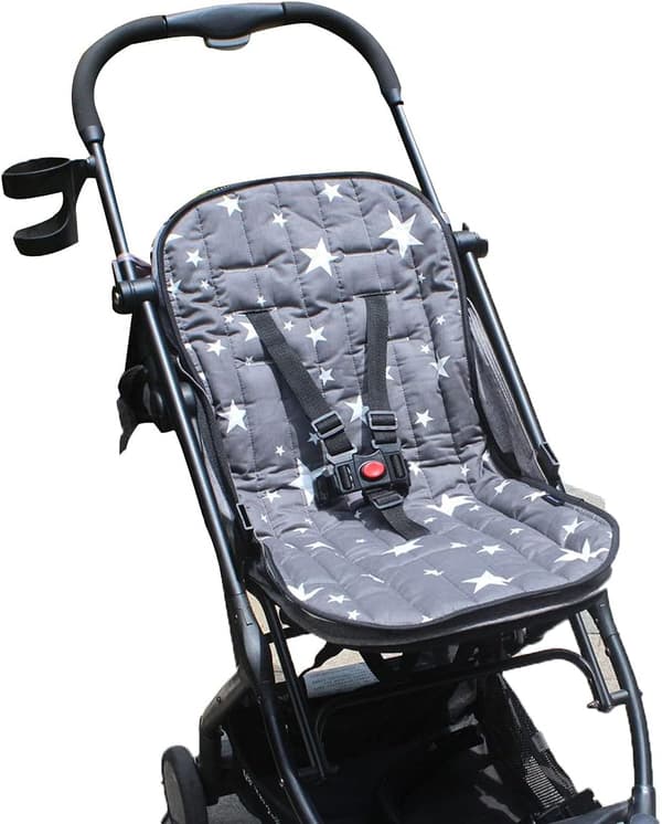 Babyskyddssitsfoder Barnvagnssittdyna Sitsstoppning Universal Reversibel 78x36cm (stil 1) grey