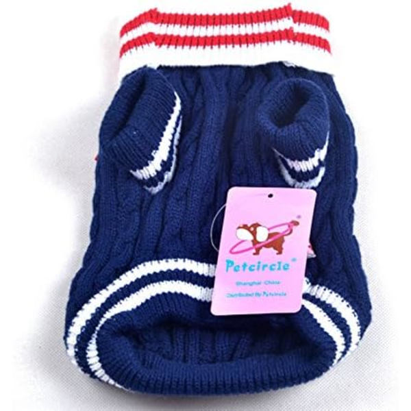 Vinterdjur varm stickad tröja pullover jacka (blå, M storlek) 1 stycken Blue