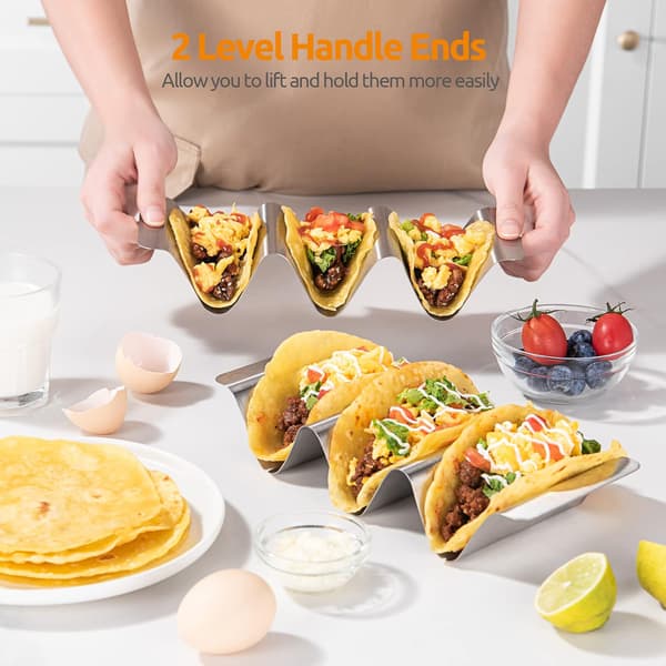 Stativsett, 18/8 tortillastativ i rustfritt stål (sett med 4)