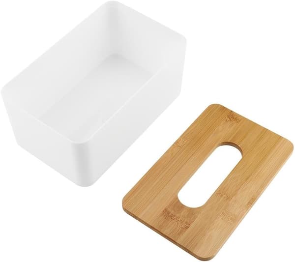 Bambu Servettbehållare Modern Look Pappershållare Lådor för Badrum Matsalsbord