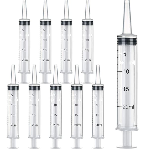 10 stk. flydende plastmåler til fodring af kæledyr (20 ML)