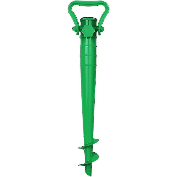 Parasolhållare strand eller jord blå med jordankare för parasollstång storlek 42 cm（Grön） green