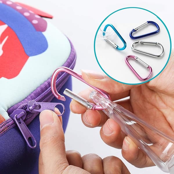 10 stycken 50 ml bärbara reseflaskor, flip-lock plastflaskor, med karbinhake reseflaskor