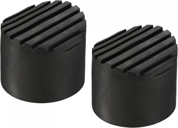 sourcing map Anti-Slip Stigefødder Måtte 64mm ID Gummi Rund Teleskopstige Tilbehør Sort 2Stk