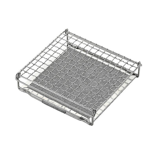 Grillnät i rostfritt stål, hopfällbart grillställ för brödrost (stort) m