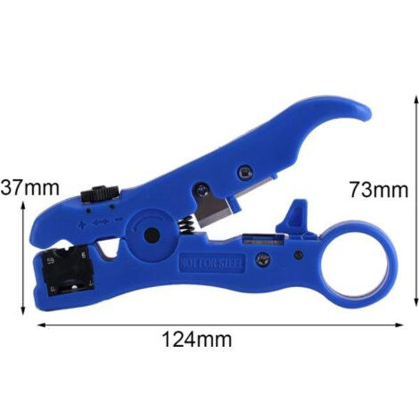 Fonepro Kabelavskalningsverktyg Rotationskoaxialkabelskärare Stripper Stripping Tool, 1 st, Blå