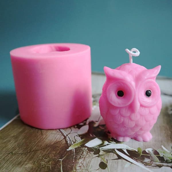 3D Ugle Silikon Stearinlys Såpeform Kakedekorasjon Sugarcraft DIY