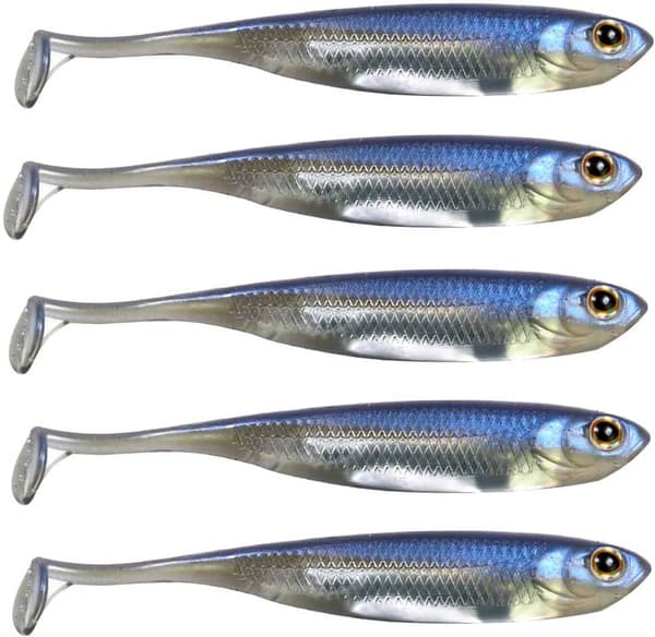 Simuleret blød fisk reflekterende agn, shad agn, flydende reflekterende agn - 5 stykker
