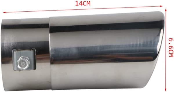 5,3-3,8 cm indvendig diameter udstødningsrør bil rustfrit stål universal udstødningsspids lyddæmper