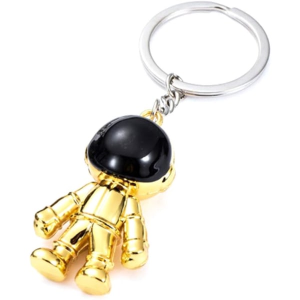 Rymdastronaut nyckelring väska Handväska Charms hänge prydnad för älskare presenter (gyllene) Gold