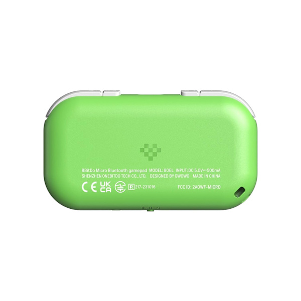 Micro Bluetooth Gamepad - Fickstorlek Mini-kontroller för Switch, Android och Raspberry Pi, Stödjer tangentbordsläge (Grön) green