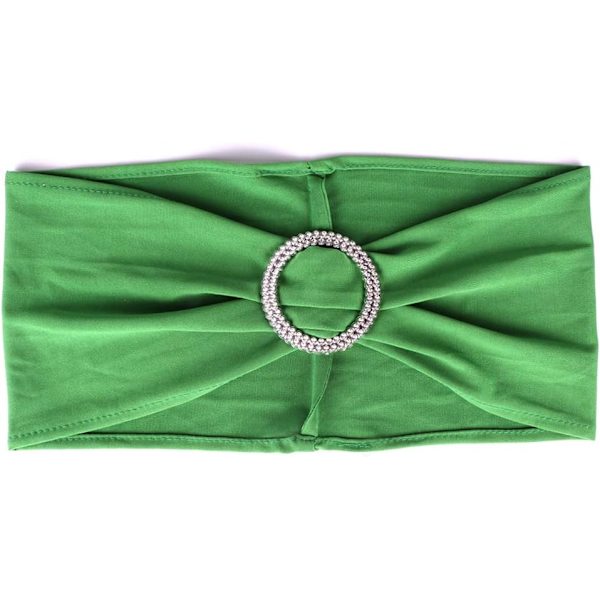Bågstol Ryggstöd Rem För Bröllop Födelsedagsfest Stolsrygg Dekor - Grön - 10 Stycken green