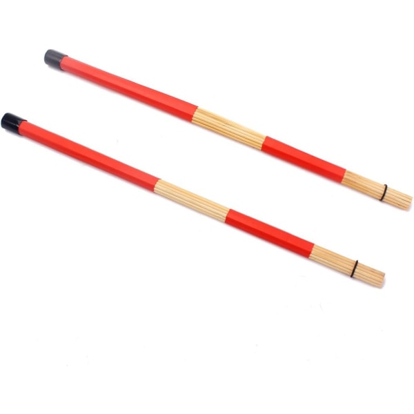 1 par 40 cm trumborstar för country jazzballad slagverk med gummigrepp (röd) color 2