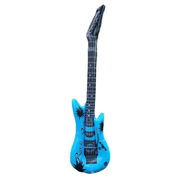 Roligt uppblåsbart musikinstrument Gitarrleksak Festtillbehör Festrekvisita Ballong (blå) blue