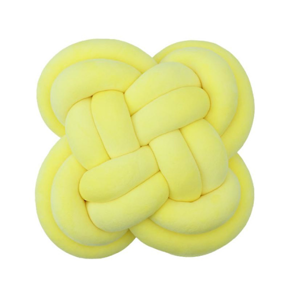 Mjuk sammetsknutkudde Modern dekorationskudde Soffa Rum Ljusgul Color 5