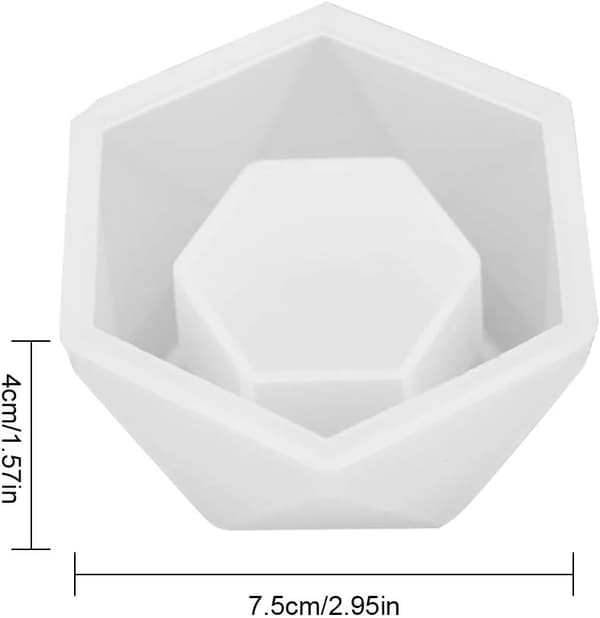 Ljus Handgjord Form Silikon Hög Transparens Tvålförpackning Hexagonal