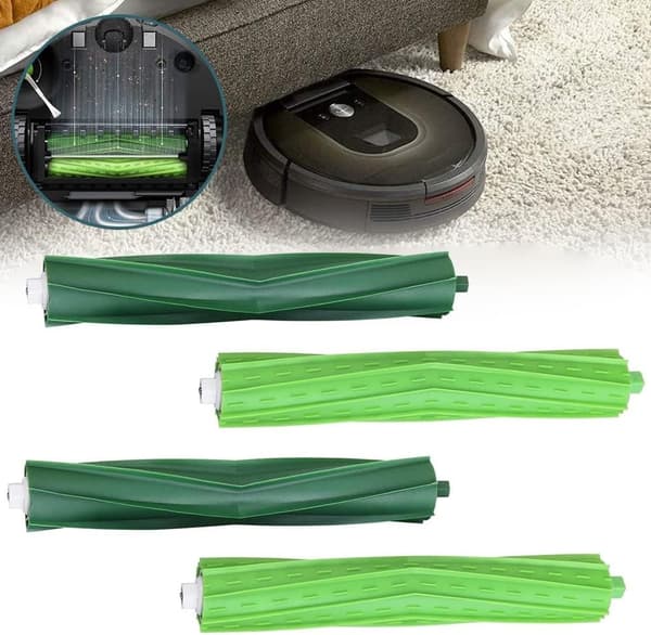 2 sett rullebørste for iRobot Roomba, børster reservedeler for iRobot Series Robotics