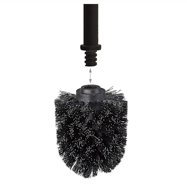 5 st toalettborste ersättningsborstar diameter 8cm black