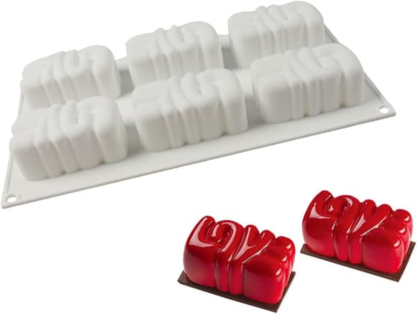 Kjærlighetskakeform, silikonbakeform, mousse kakeform, egnet for å lage kjærlighet (silikon)