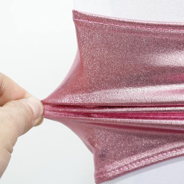 6 stk elastisk stolbelte bryllupsfest stol dekorative stropper (rosa) Pink