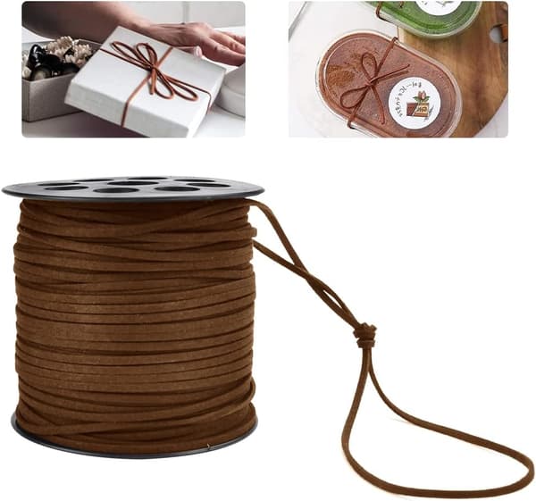 Läderrep, konstgjort läderhalsbandsrep, presentförpackningsrep, DIY-hantverk