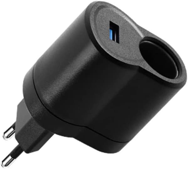 AC-DC bilstrømadapter, 110V-220V til 12V bilspenningsomformer sigarett, EU-plugg