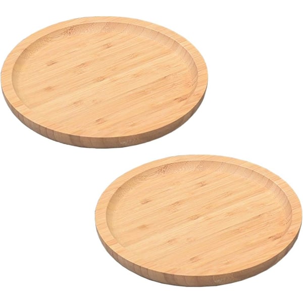 Träplattor, 2 st träserveringsbricka, brödträbricka, liten rund träplatta (ek)