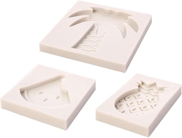 3 stk. silikone fondantforme harpiks ler chokolade slik silikone kageforme