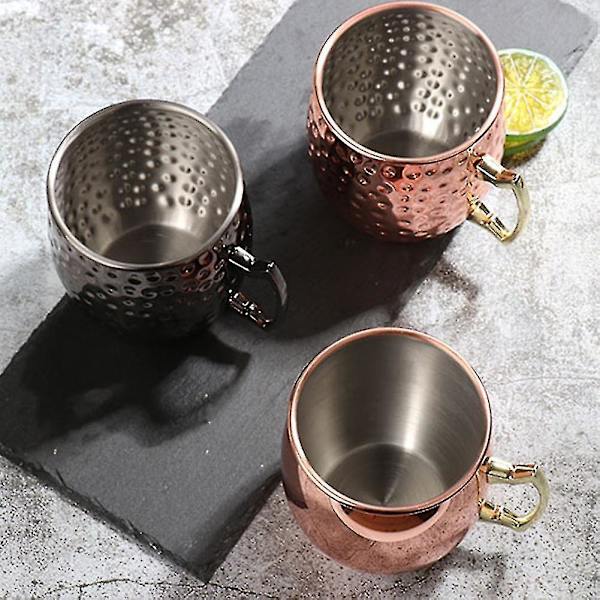 Mule Hammer Mug Rostfritt Stål Beer Mule Cocktail Glas - 530ML 2 Stycken