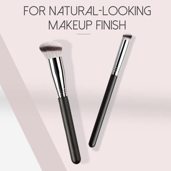 2-pak foundationbørste og concealerbørste makeupbørster til makeup, pudder, blush