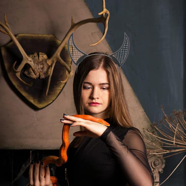 Halloween Cosplay Djevelhodebånd Edderkopphodebånd (Svart) 1 Stykke