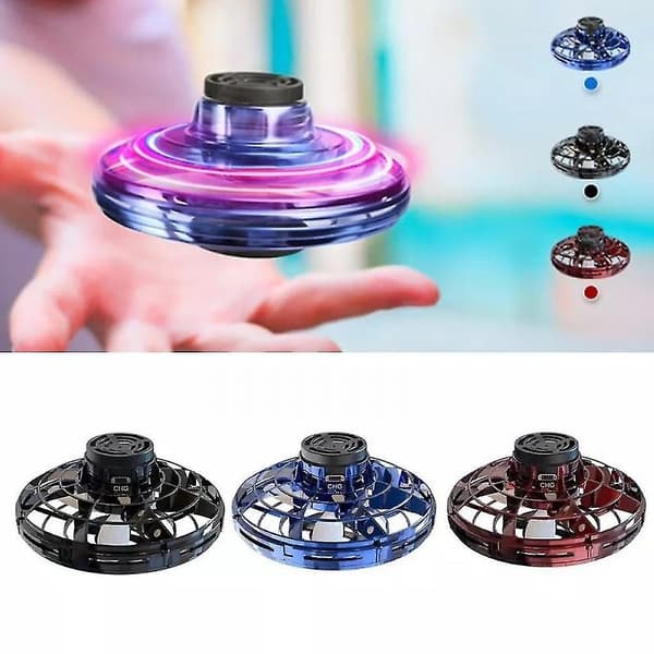 Mini Drone Led Ufo Typ Flygande Helikopter Spinner（svart） Black