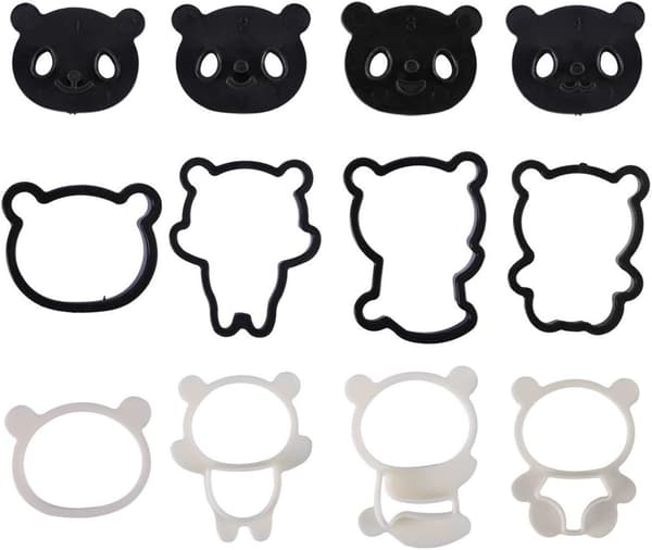 Rød panda risboldform DIY sandwichform småkageform panda kiksform