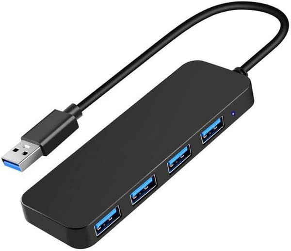USB 3.0-hub, 4-porters USB-hub USB-splitter for bærbar PC, Xbox, flash-stasjon, HDD, konsoll