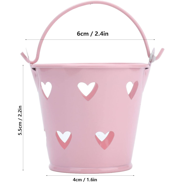 12 st små plåthinkar, DIY-dekoration, 6*5,5 cm