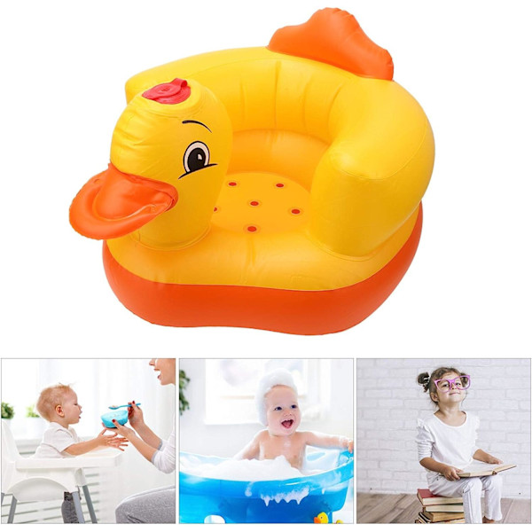 Baby Learning Seat Multi Function Uppblåsbar Säte Baby Support Seat, Gul Anka Color 4