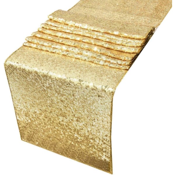30*180cm Paljettbordlöpare Festtillbehör Bordsduk (guld) 30*180cm
