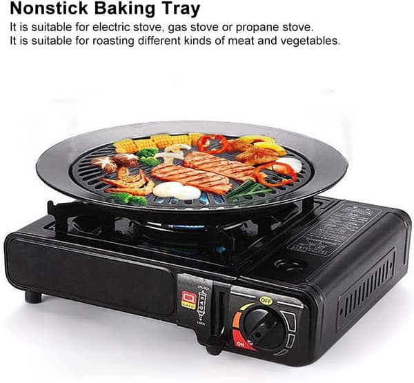 Røgfri grill indendørs, pande til komfurpaneler grill grilltilbehør diameter 12,6 \"/9,8\"