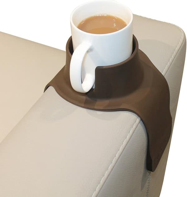 Silikon Sofakoppholder Sofaarmlene Lat Armlene Koppholder (Brun) brown
