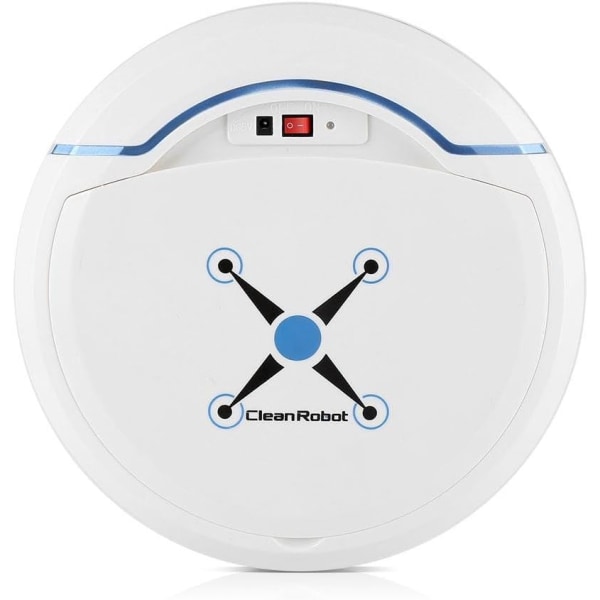 Automatisk robotdammsugare USB-laddningsbar sopmaskin hushållsintelligent rengörare hushållssugrobotrengörare 22,8 cm (vit) White