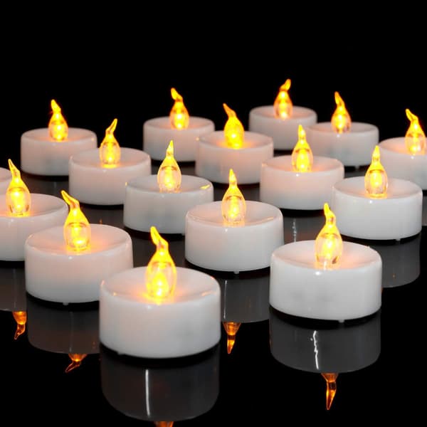 LED telys, 24 flammeløse telys, til bryllup, fest, bord