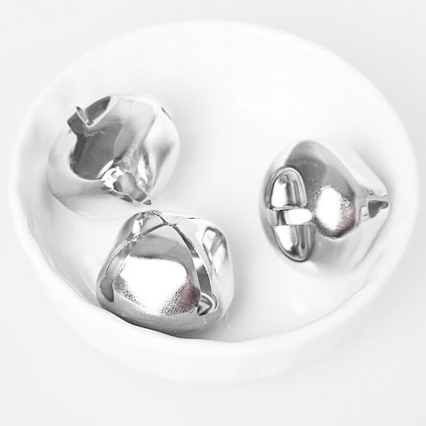 25mm DIY Kors Jul Järnklockor Hantverk Hänge Klocka Pärlor 20 Stycken (Silver)