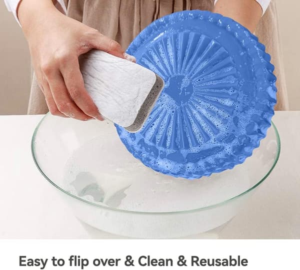 6,5 tums luftfritös silikonfoder, återanvändbara non-stick luftfritös fodermattor (grå) grey 16.5cm