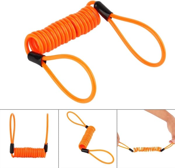 Antistöldfjäderpåminnelse rep, säkerhetsfjäderpåminnelse kabel tät-orange Orange