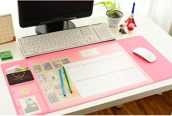 Skrivebordsunderlag Multifunksjonelt skrivebordsunderlag Bordunderlag Musematte (rosa) pink