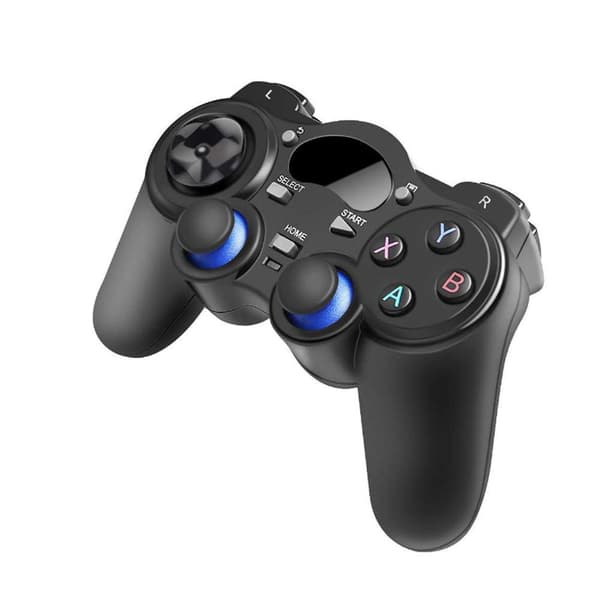 USB trådløs gaming-controller Gamepad til PC/bærbar computer (Windows XP/7/8/10) & PS3 & Android & Steam - [Sort]